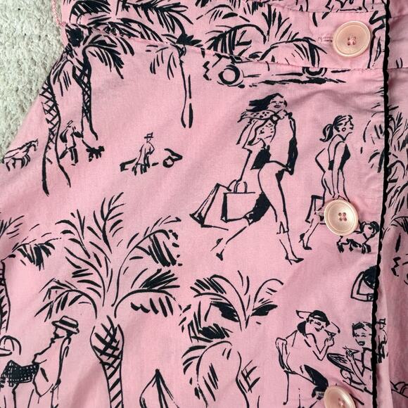 Zara Girls Dress 9Y Pink Tropical Button Front Shirt‎ Dress - Picture 4 of 11